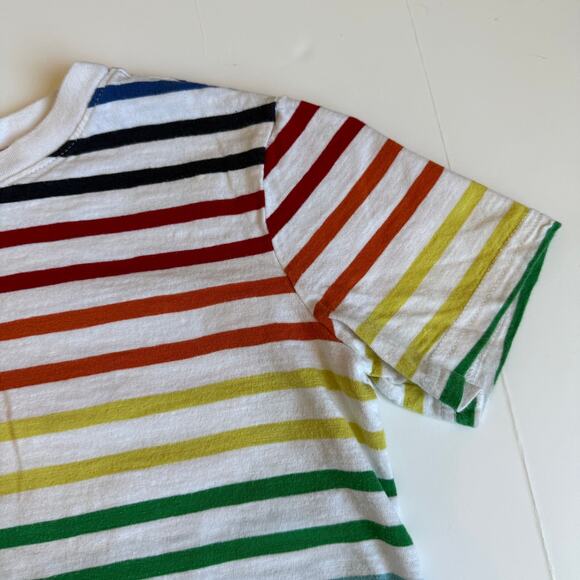 Primary Rainbow Stripe Short Sleeve Tee 12 - Picture 5 of 7